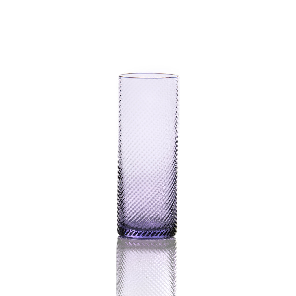 Wasserglas Gritti mit Torsé-Muster von VGnewtrend Farbe lila