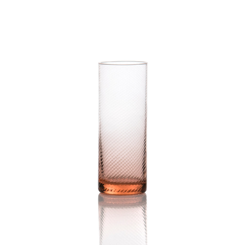 Wasserglas Gritti mit Torsé-Muster von VGnewtrend Farbe rosa