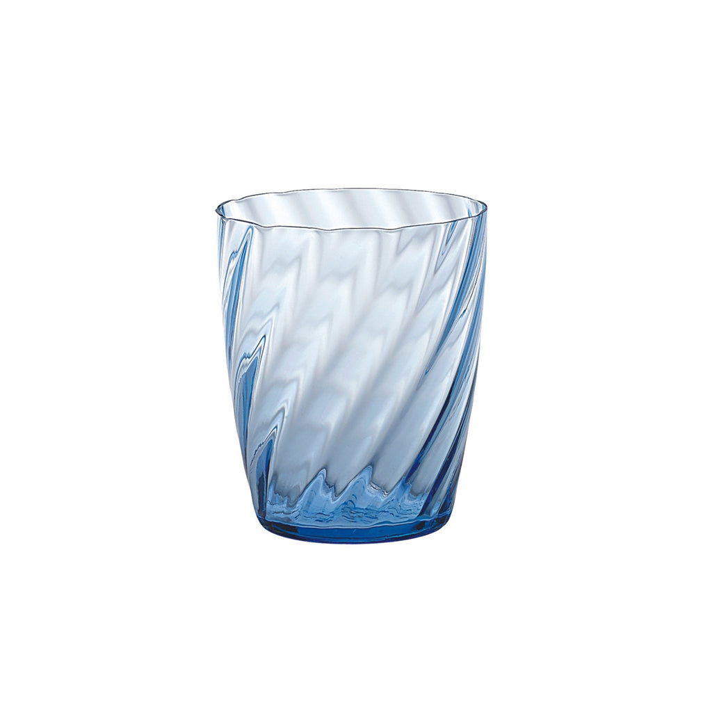 Trinkglas blau mit Schattierungen