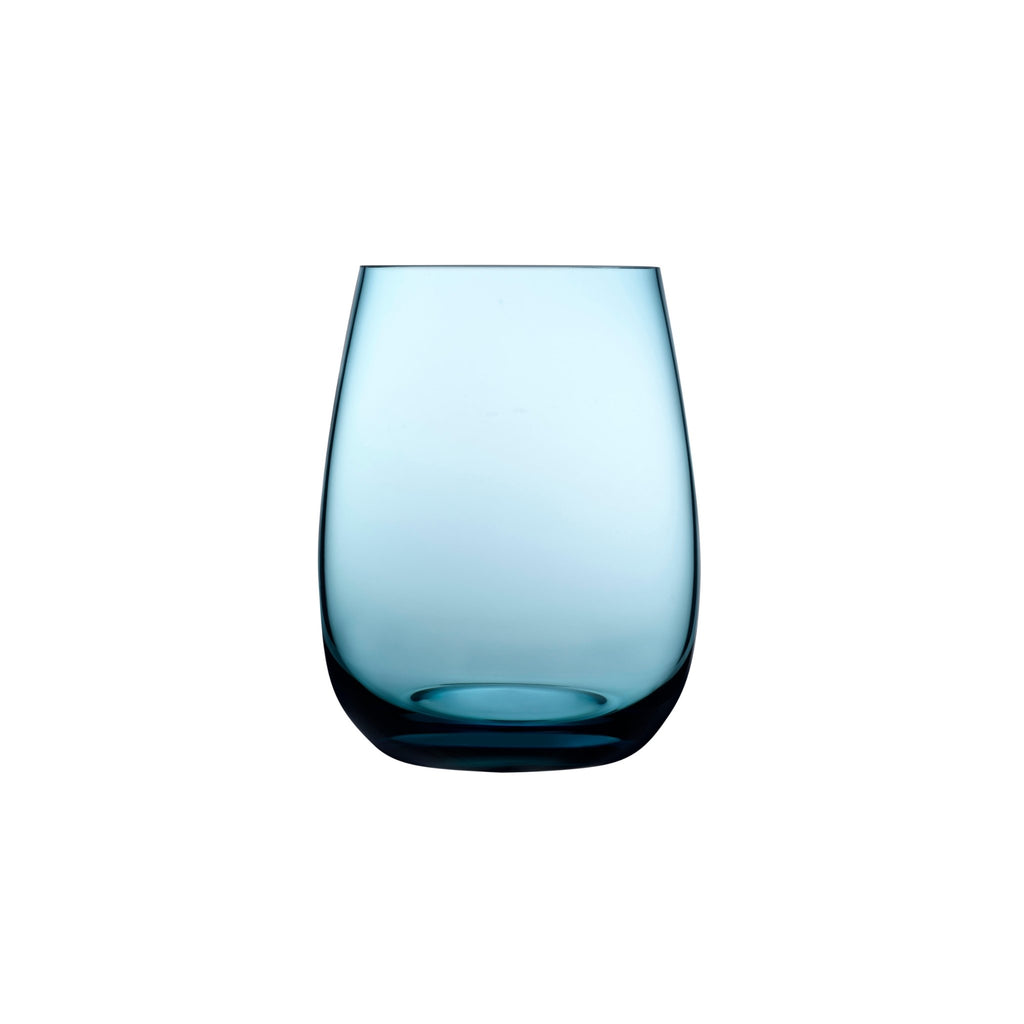 Trinkglas transparent, petrolgrün