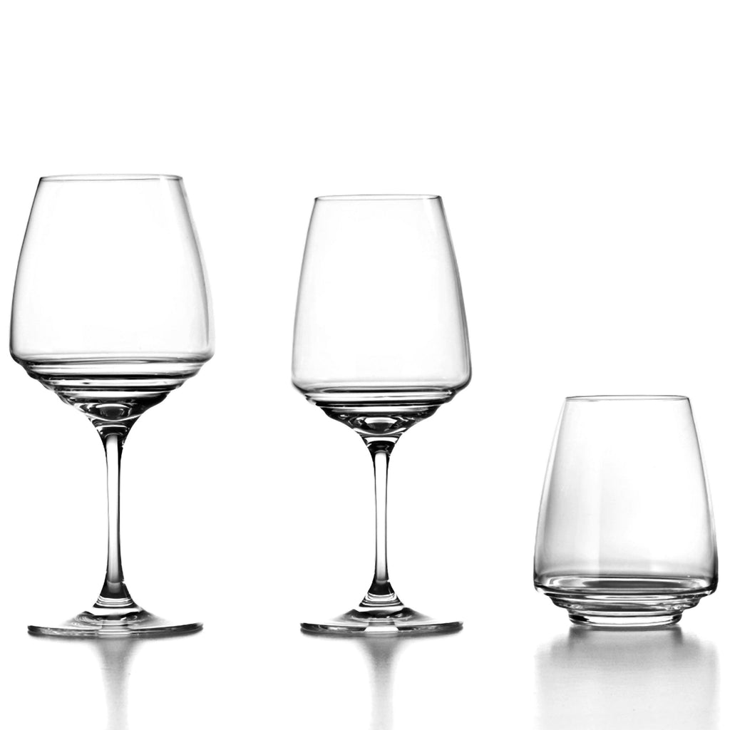 Weißweinglas Farbe transparent, Rotweinglas Farbe transparent und Trinkglas Farbe transparent