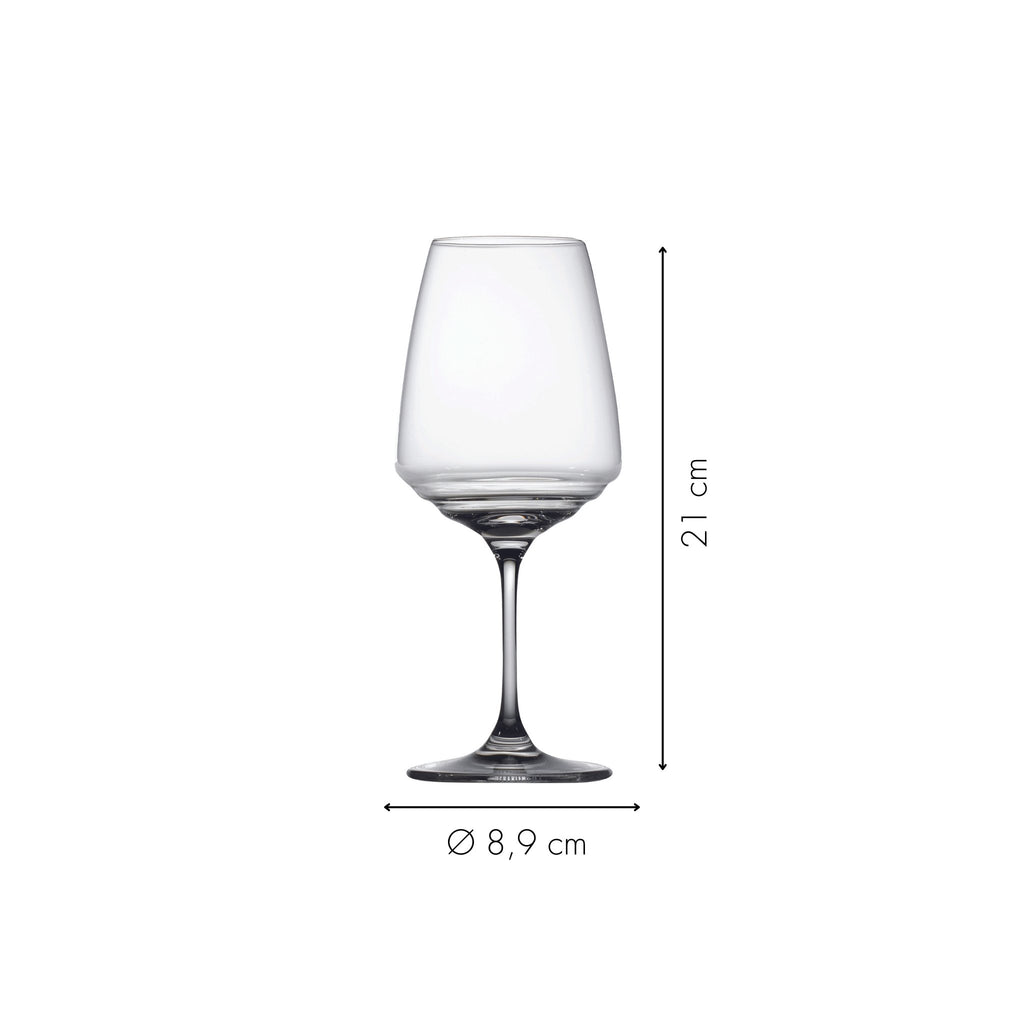 Weißweinglas Höhe und Durchmesser in Centimeter