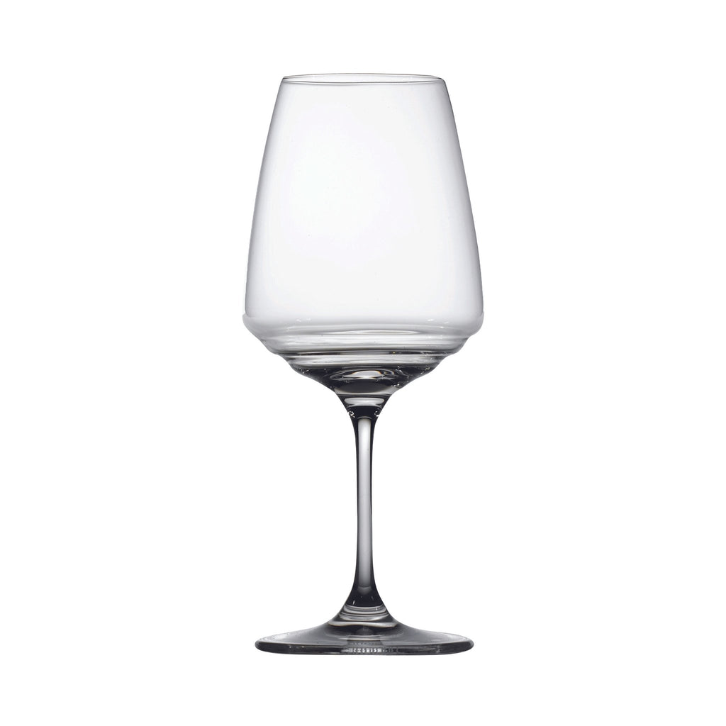Weißweinglas Farbe transparent mit Wellen im Boden vom Glas