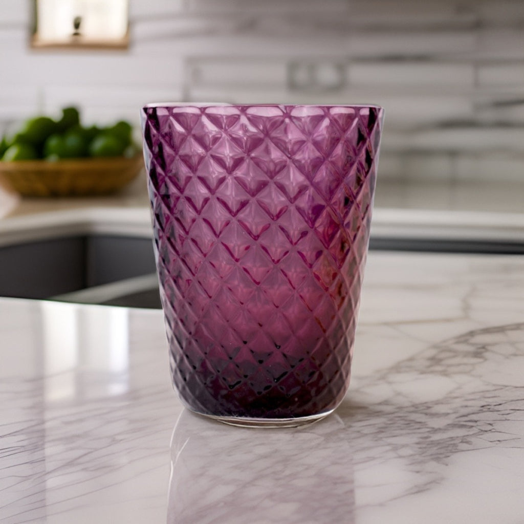 Zafferano Trinkglas Veneziano in Farbe amethyst