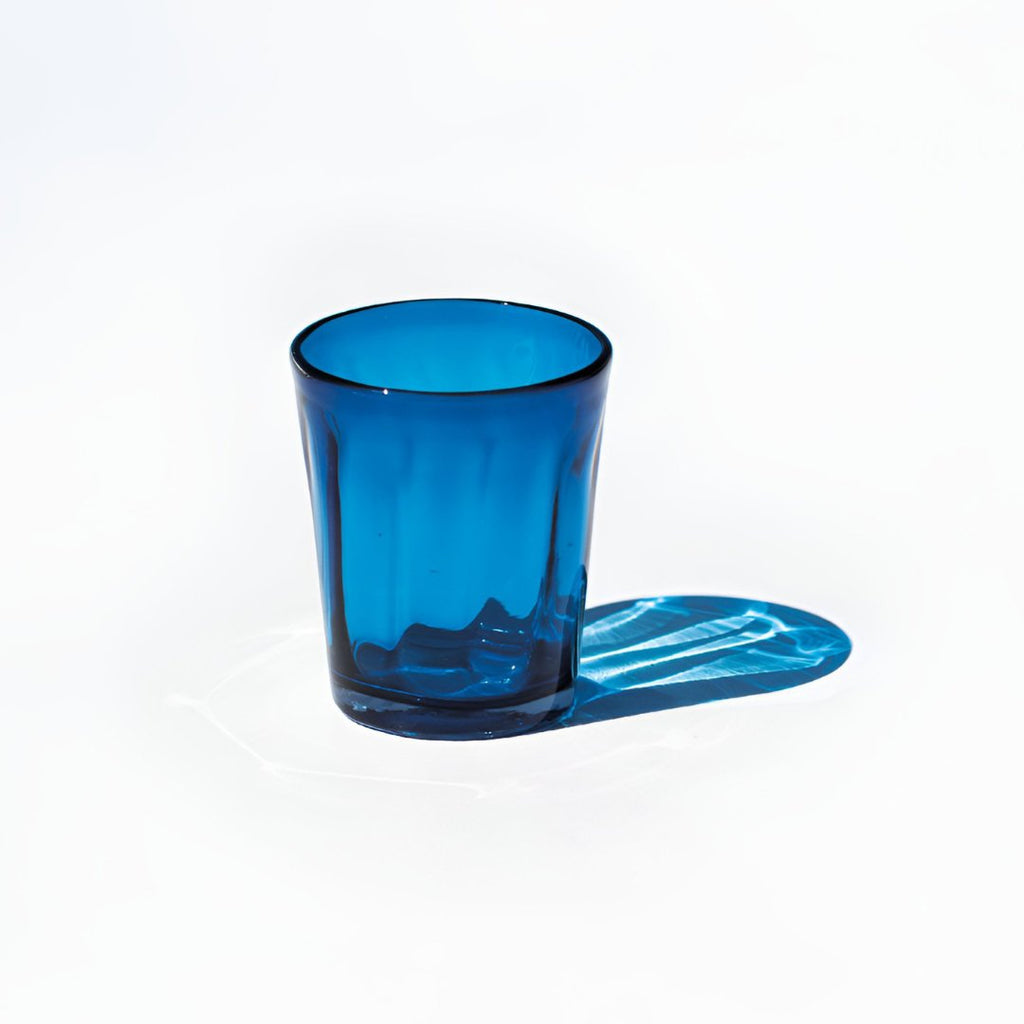 Blau Zafferano Bei Trinkglas